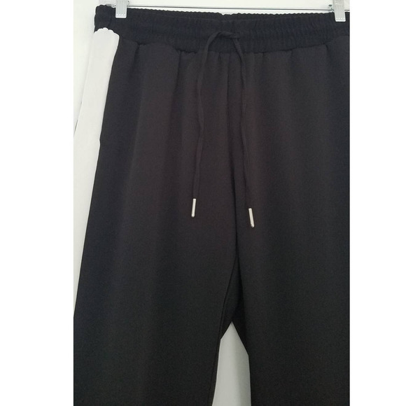 SOLD! H&M New Tuxedo Stripe Drawstring Jogger Pant Black Size 12 NWT - Picture 5 of 8